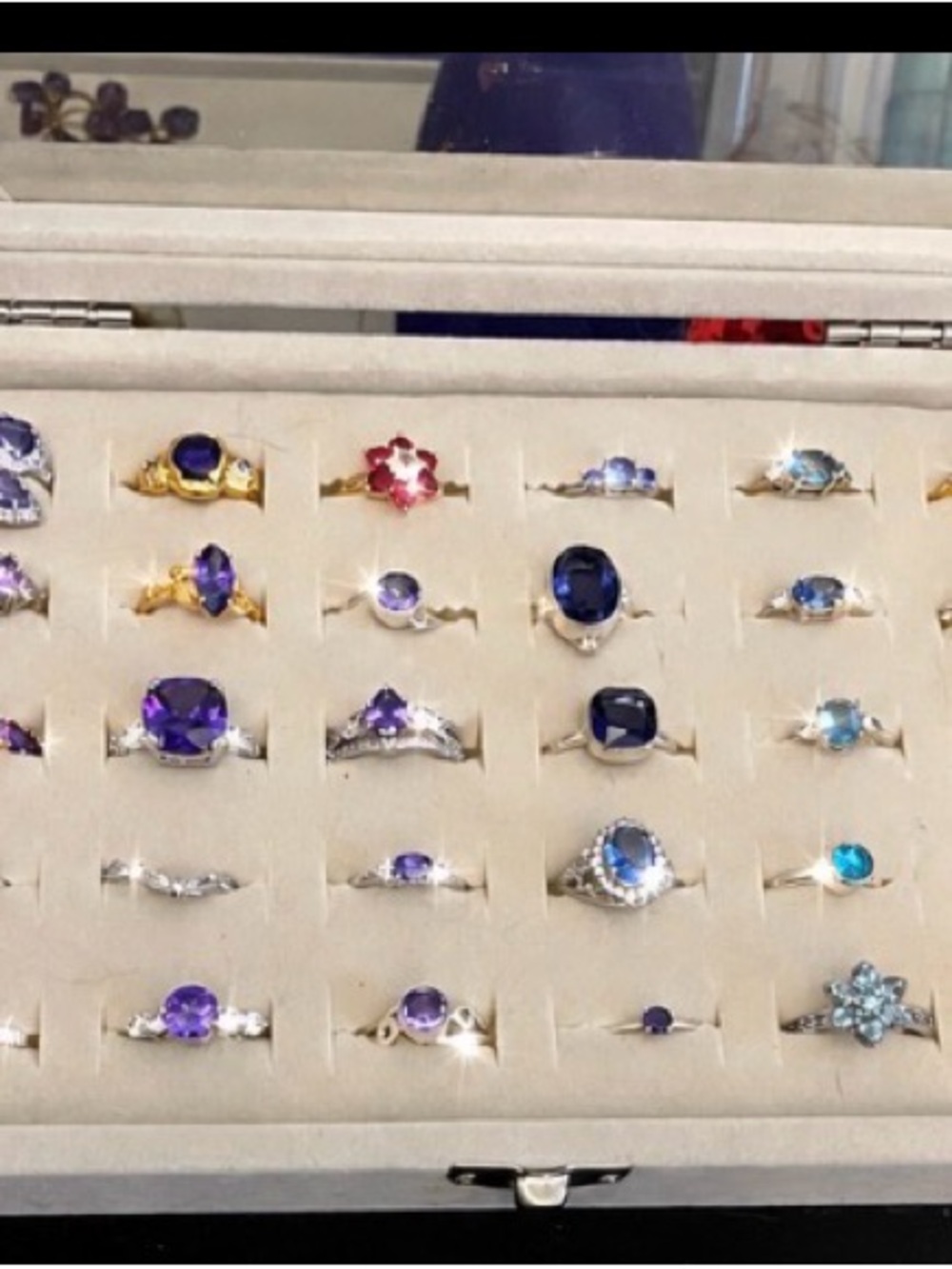 Amethyst, Tanzanite, Topaz ring lot- Women Jewelry